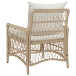 vidaXL Chaise de jardin avec coussins Beige 60x70x78 cm en poly rotin