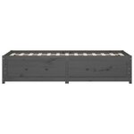 vidaXL Lit de jour Gris 90x190 cm Simple Bois de pin massif