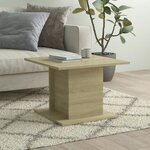 vidaXL Table basse chêne sonoma 55 5x55 5x40 cm bois d'ingénierie