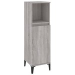 vidaXL Ensemble de meubles de salle de bain 3 Pièces Sonoma gris