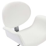 vidaXL Chaises pivotantes à manger lot de 2 blanc similicuir