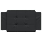 vidaXL Coussin de tête de lit noir 100 cm similicuir