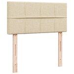 vidaXL Sommier à lattes de lit et matelas Crème 90x190 cm Tissu