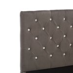 vidaXL Cadre de lit Gris Velours 100x200 cm