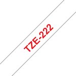 Ruban compatible Brother TZe222 - Texte rouge sur fond blanc