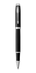 PARKER IM Stylo roller laque noire Recharge noire pointe fine Coffret cadeau