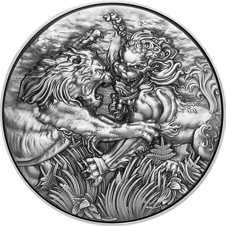 Pièce de monnaie en Argent - Cuivre 10 Dollars g 62.2 (2 oz) Ag - 357.65 (11.5 oz) Cu Millésime 2022 AFRICAN LION