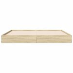 vidaXL Cadre de lit sans matelas chêne sonoma 150x200 cm