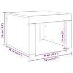 vidaXL Table basse Chêne sonoma 50x50x35 cm Bois d'ingénierie