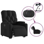 vidaXL Fauteuil inclinable électrique noir similicuir