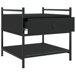 vidaXL Table basse noir 50x50x50 cm bois d'ingénierie