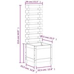 vidaXL Jardinière avec support blanc 39x39 5x114 cm bois de pin massif