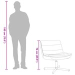 vidaXL Chaise tournante Chocolat Simili cuir Moyenne Ergonomique