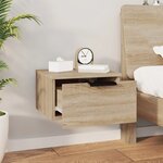 vidaXL Table de chevet murale Chêne sonoma 34x30x20 cm
