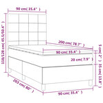 vidaXL Sommier à lattes de lit avec matelas Bleu 90x200 cm Tissu