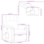 vidaXL Fauteuil inclinable de massage Gris Similicuir