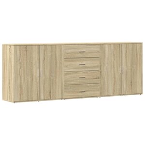vidaXL Buffets 3 Pièces Chêne sonoma Bois d'ingénierie