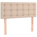 vidaXL Sommier à lattes de lit avec matelas Cappuccino 100x200 cm