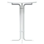 vidaXL Table à manger blanc Ø80x110 cm bois d'ingénierie et acier