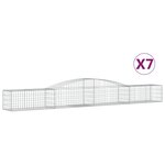 vidaXL Paniers à gabions arqués 7 Pièces 400x50x40/60 cm Fer galvanisé