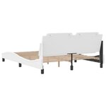 vidaXL Cadre de lit avec tête de lit Blanc 160x200 cm Similicuir