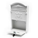 Boite aux lettres design antique blanc murale courrier