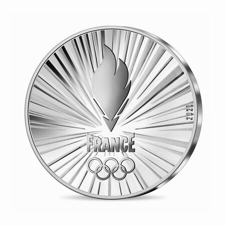 Jeux olympiques paris 2024 monnaie de 10€ argent - equipe de france olympique et paralympique