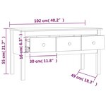 vidaXL Table basse 102x49x55 cm Bois massif de pin