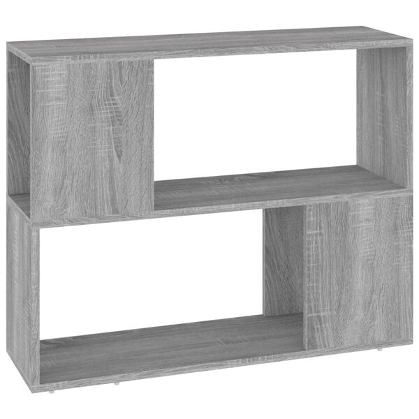 vidaXL Bibliothèque/Séparateur de pièce Sonoma gris 80x24x63 cm