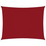 vidaXL Voile de parasol Tissu Oxford rectangulaire 3x4 5 m Rouge