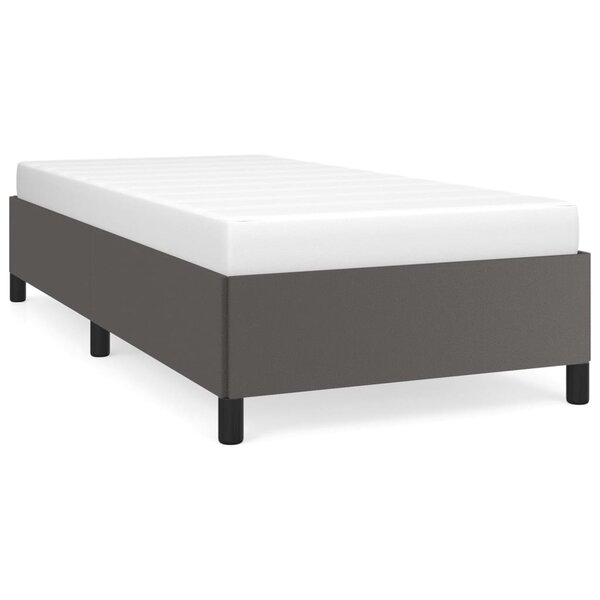 vidaXL Cadre de lit Gris 100x200 cm Similicuir