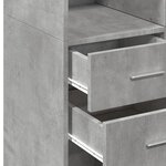vidaXL Buffet haut gris béton 70x42 5x185 cm bois d'ingénierie