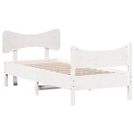 vidaXL Cadre de lit sans matelas blanc 100x200 cm bois de pin massif