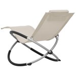 vidaXL Chaise longue pour enfants Acier Crème