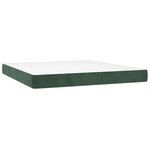 vidaXL Sommier à lattes de lit et matelas Vert foncé 160x200cm Velours