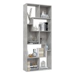 vidaXL Bibliothèque Gris béton 67x24x161 cm Bois d'ingénierie