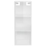 vidaXL Armoire murale Blanc brillant 34 5x32 5x90 cm Bois d'ingénierie