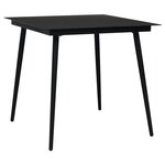 vidaXL Ensemble à manger de jardin 5 Pièces Noir Rotin PVC