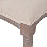 vidaXL Banc Lin Bois massif 150 x 40 x 48 cm Blanc crème