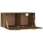 vidaXL Armoire murale Chêne fumé 80x35x36 5 cm Bois d'ingénierie