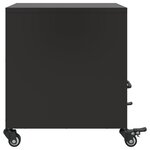 vidaXL Tables de chevet 2 Pièces noir 36x39x43 5 cm acier