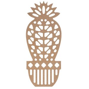 Silhouette en bois MDF origami - Cactus boule 15 cm
