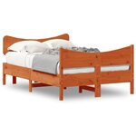 vidaXL Cadre de lit sans matelas cire marron 120x190cm bois pin massif