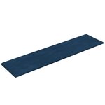 vidaXL Panneaux muraux 12 Pièces Bleu 60x15 cm Velours 1 08 m²