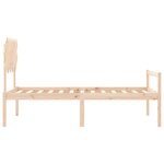 vidaXL Lit pour personne âgée et tête de lit 100x200 cm bois massif
