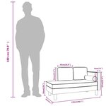 vidaXL Chaise longue avec coussins et traversin crème similicuir