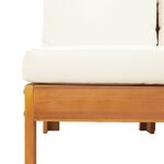 vidaXL Salon de jardin avec coussins 5 Pièces Bois d'acacia solide