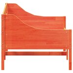 vidaXL Lit de jour sans matelas cire marron 90x200 cm bois pin massif