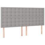 vidaXL Cadre de lit avec tête de lit Gris clair 160x200 cm Tissu