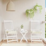 vidaXL Coussins de chaise lot de 2 blanc crème 40x40x7 cm tissu oxford